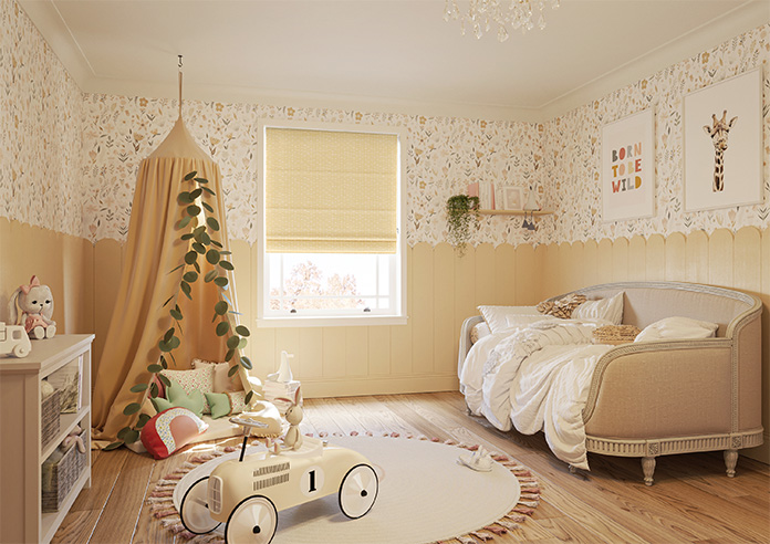 Rolling Hills Velvet, Golden - Twist&Fit Roman Blind - Image 6